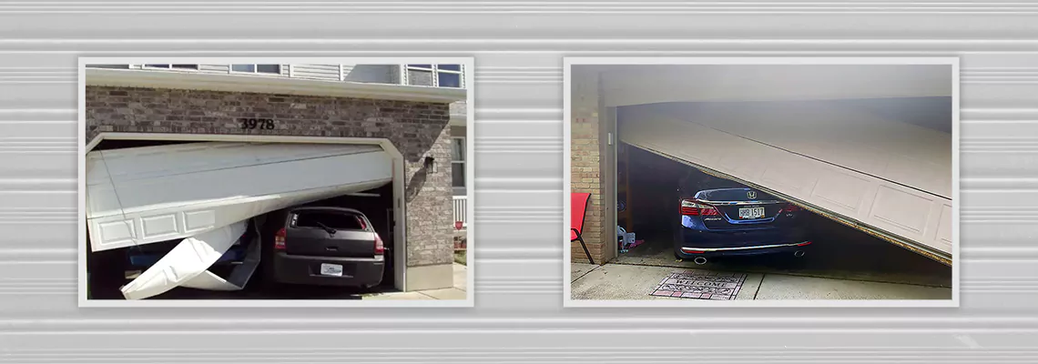 Repair Commercial Garage Door Got Hit By A Car in Valrico, Florida